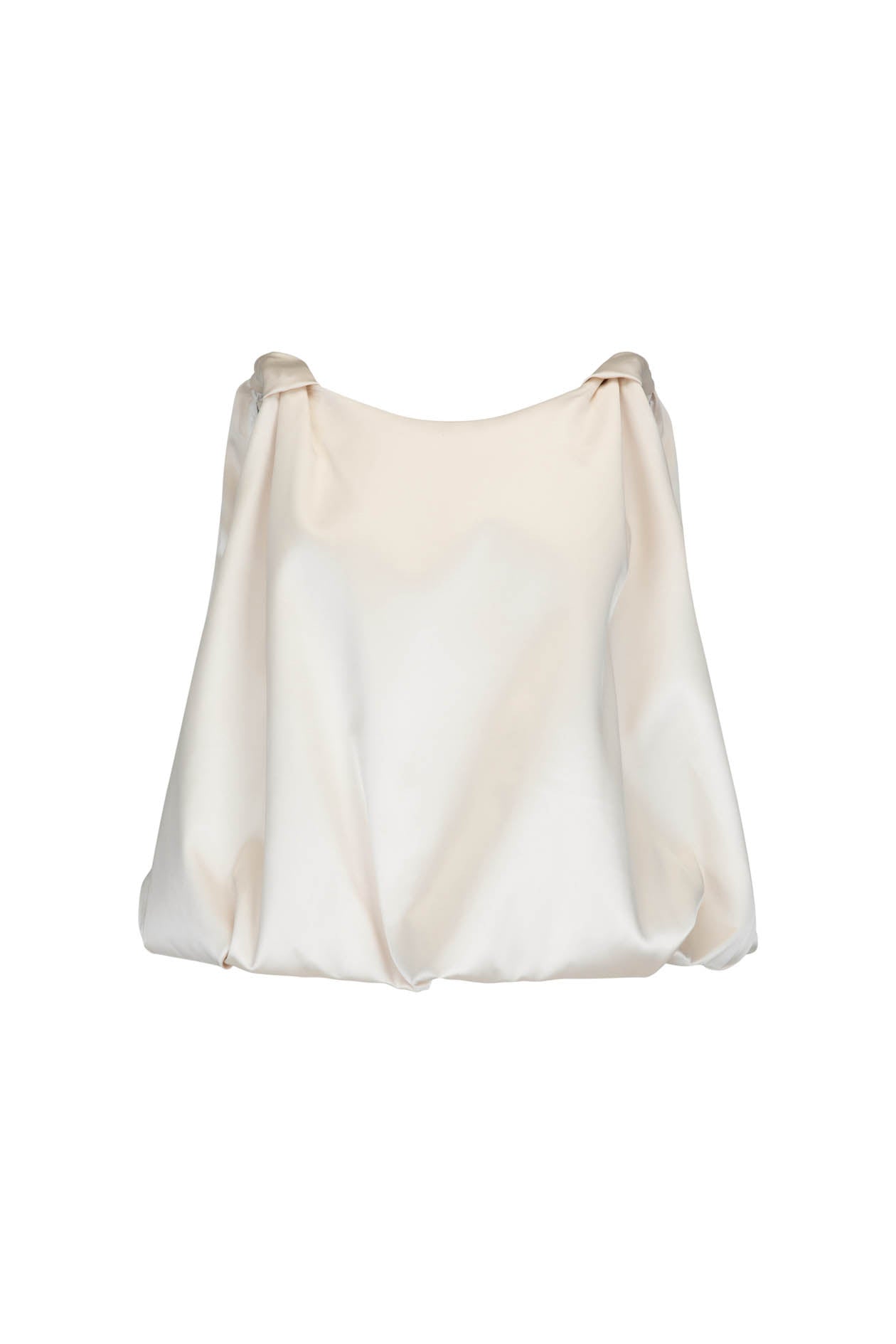 Knot Top in Bonded Satin