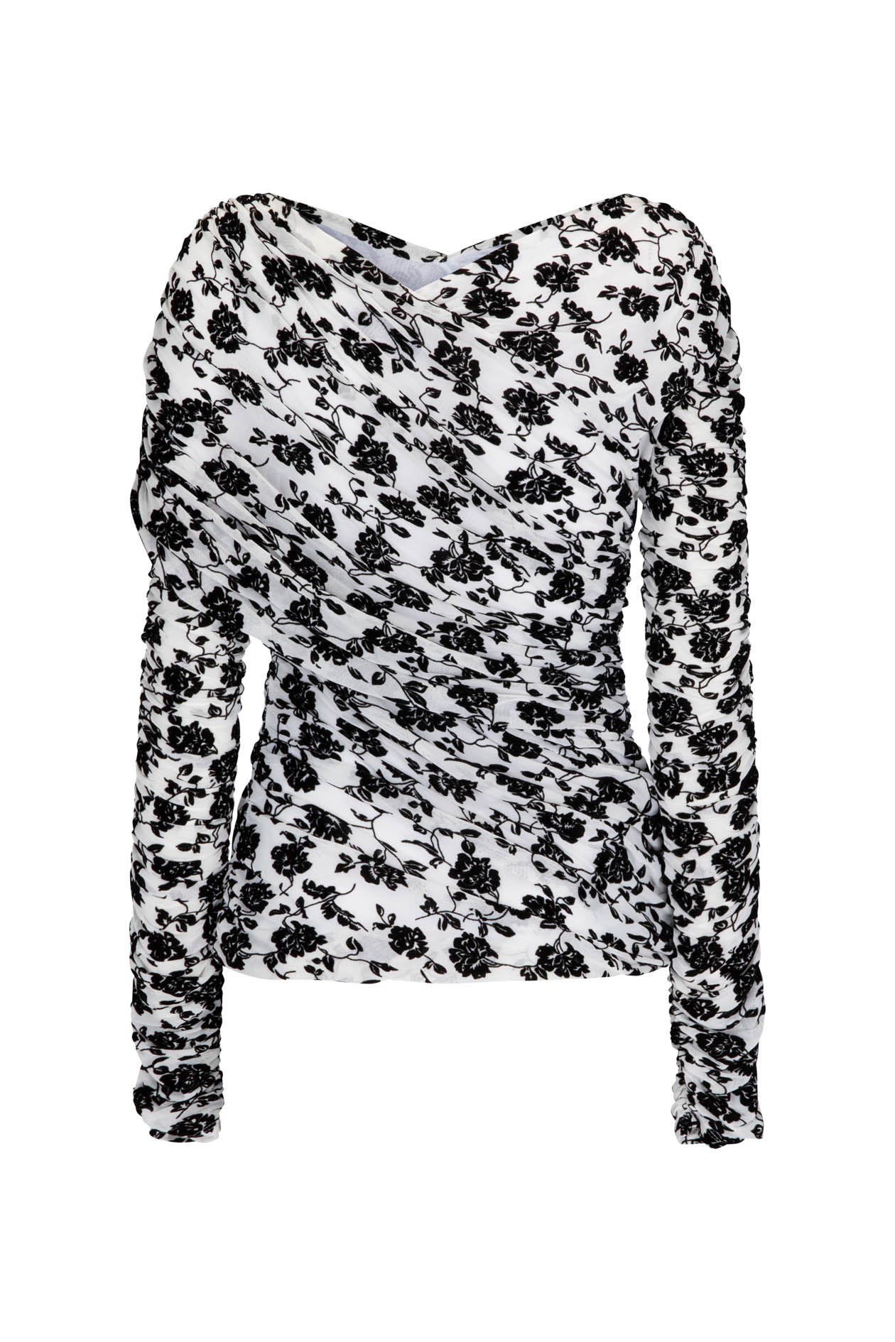 Rosie Wrap Top in Mesh Velvet