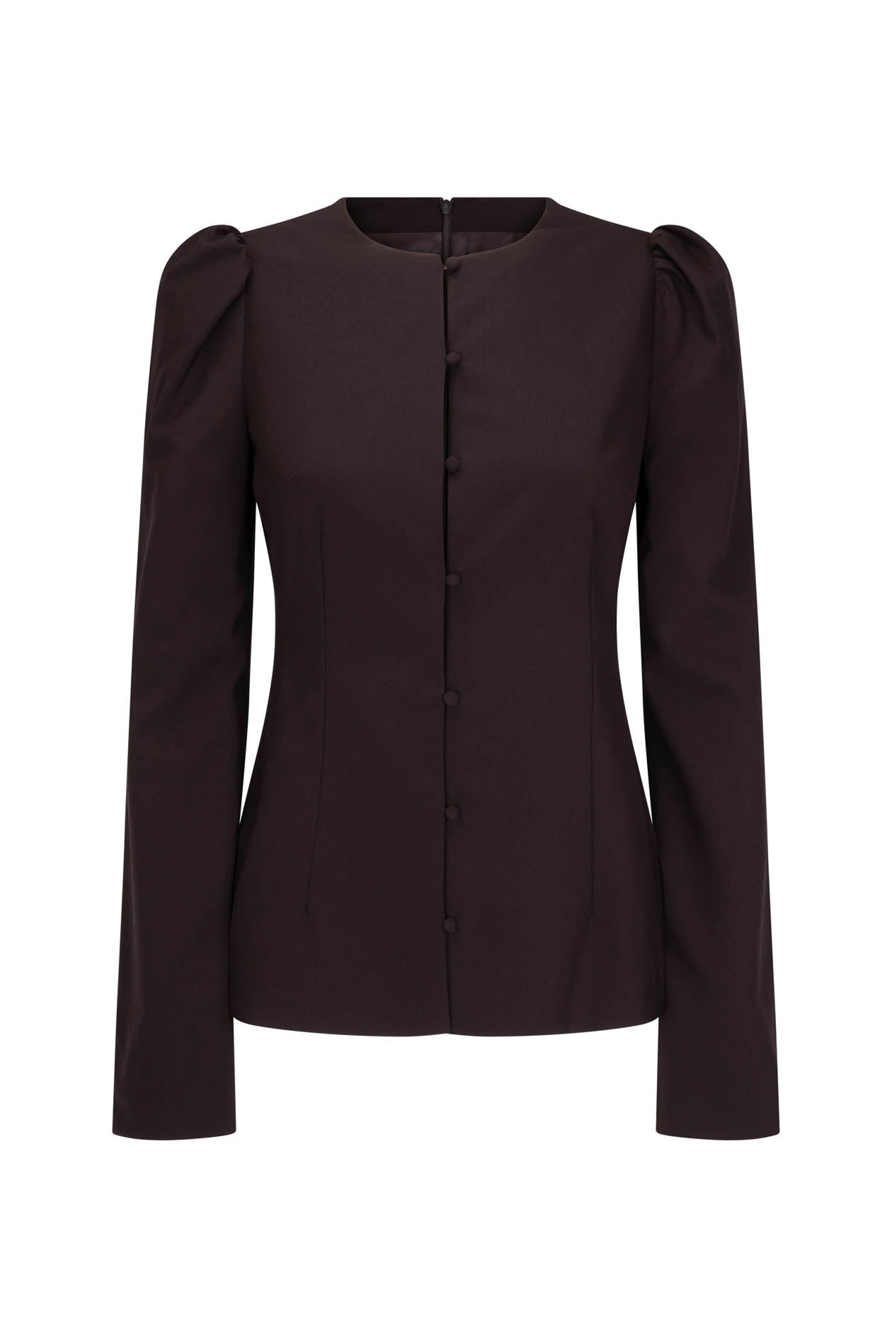 Helena Top in Wool Suiting