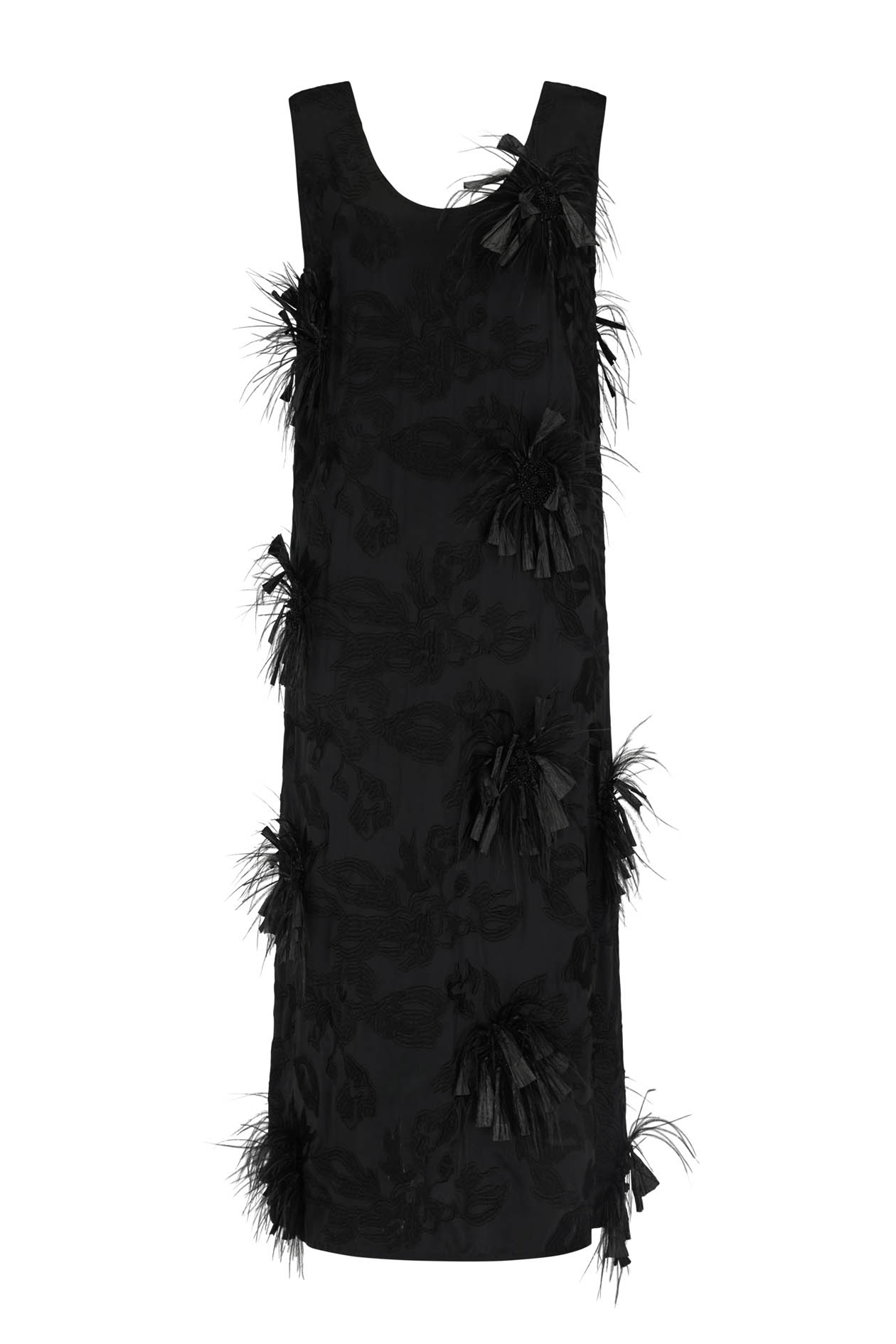 Gigi Dress in Feathered Embroidery