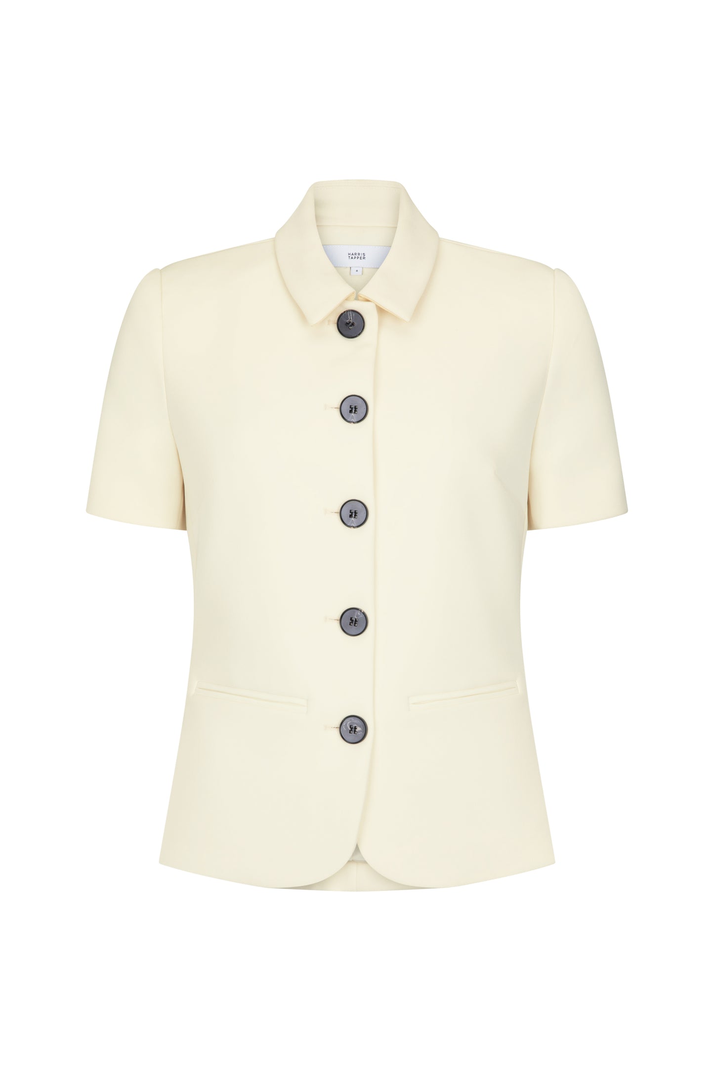 Short Sleeve Bardot Blazer in Bonded Suiting