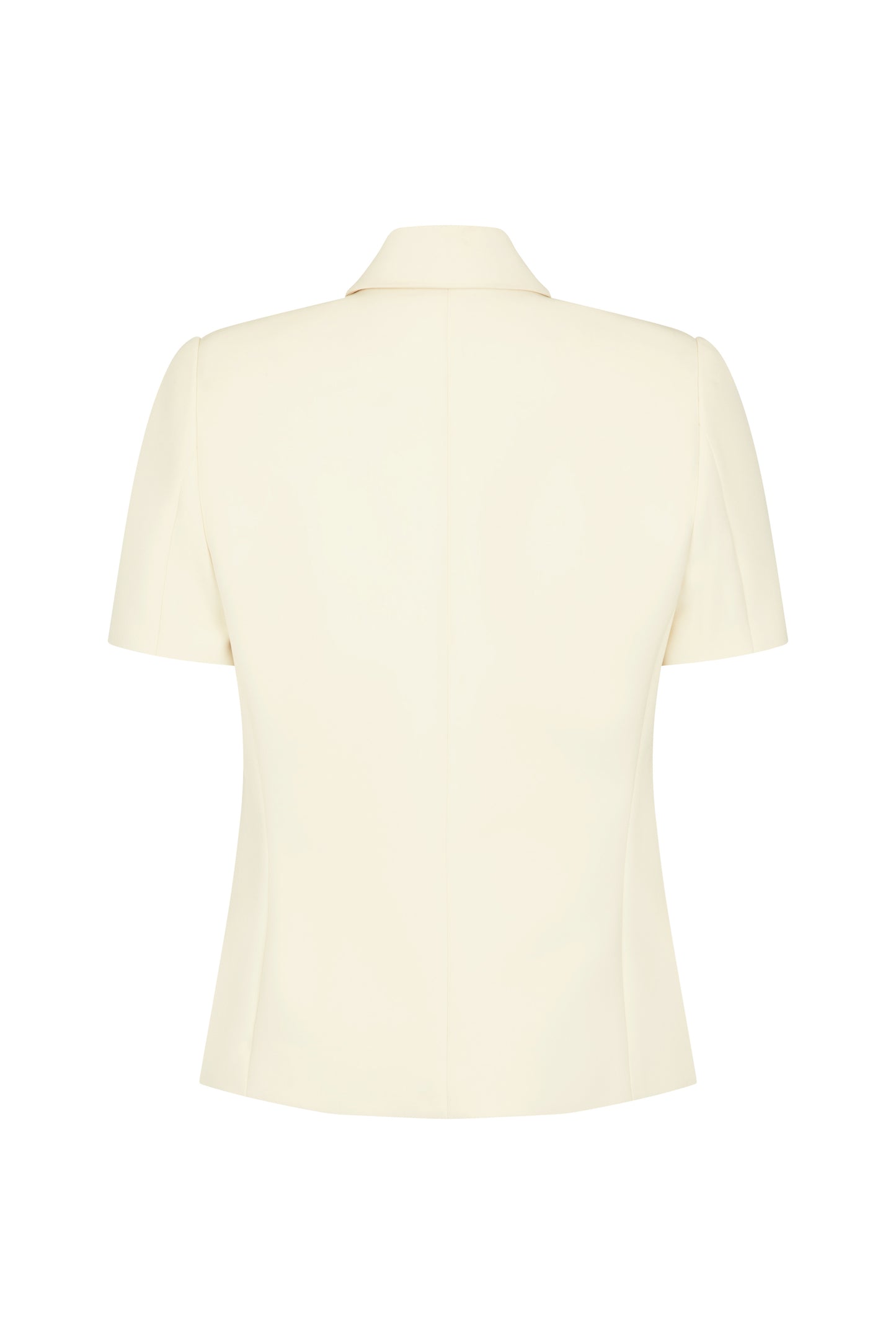 Short Sleeve Bardot Blazer in Bonded Suiting